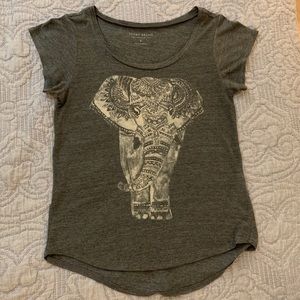 Lucky Brand Dark Grey Bohemian Graphic Tee